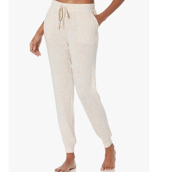 PJ Salvage Women’s Oatmeal Confetti Knit Jogger Pants Size L Loungewear Fall - Picture 1 of 8